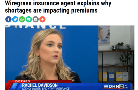 Brightway Agency Owner cost lumber affects Homeowners insurance