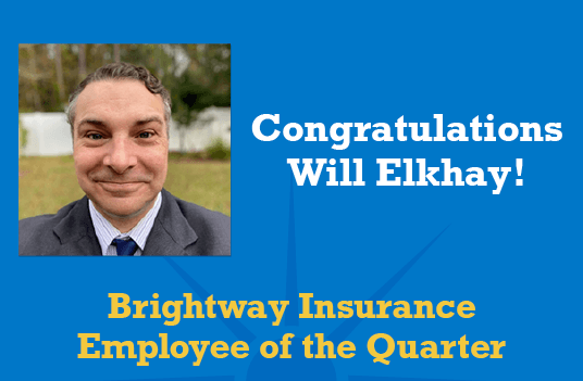 Brightway Names Will Elkhay Employee of the Quarter