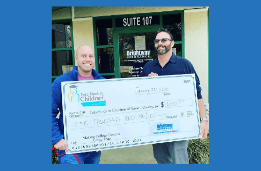 Brightway, The Fernandina Beach Agency donation will help make college dreams come true for Nassau County youth