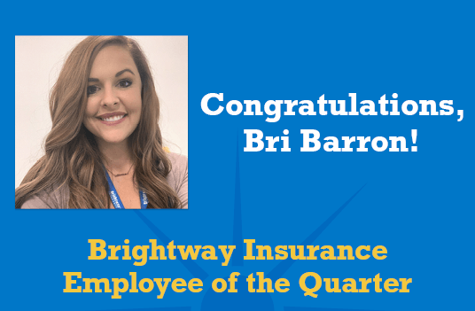 Bri Barron Employee of the Quarter