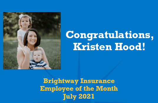 Kristen Hood Employee of the Month July 2021
