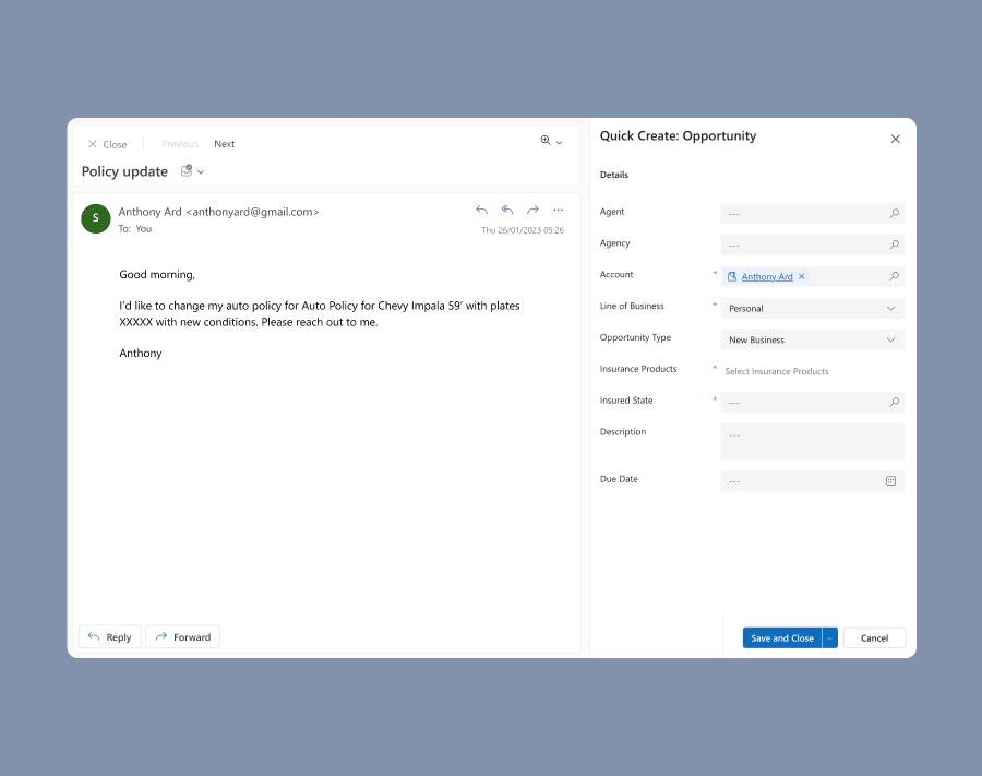 Fusion Outlook Integration